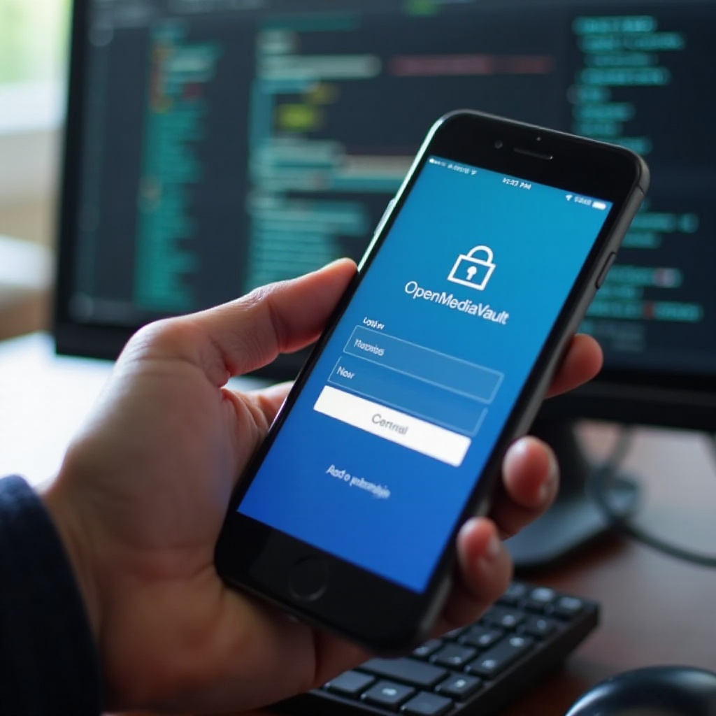 how to enter openmediavault using my phone