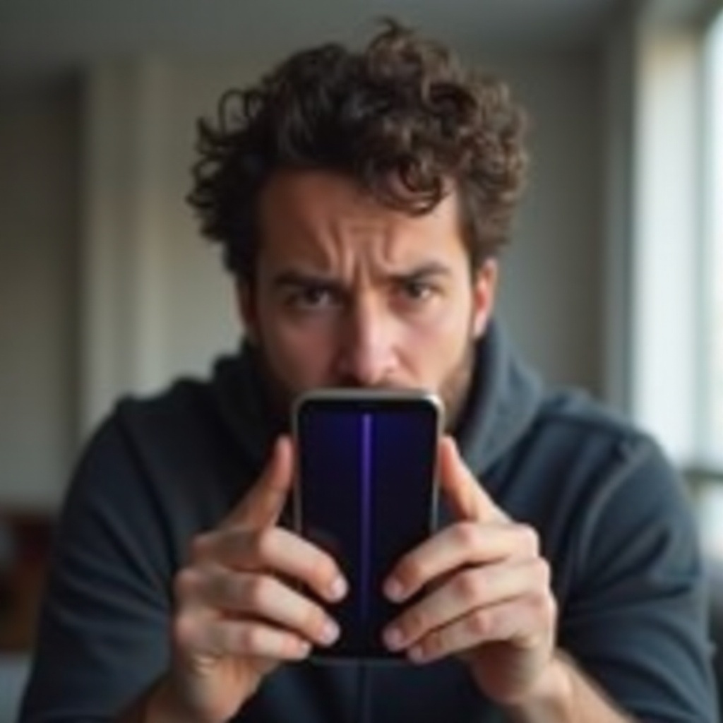 linea viola su iphone