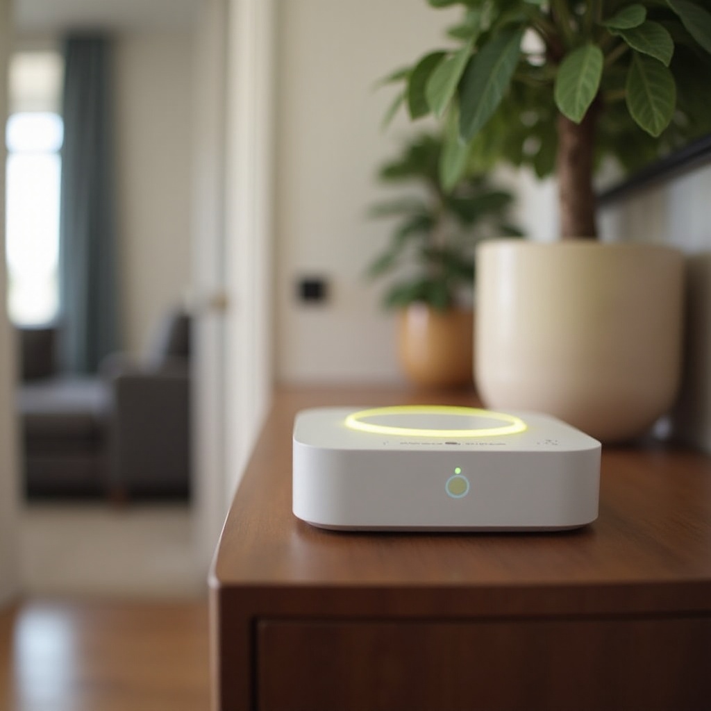 luz amarela da Simplisafe