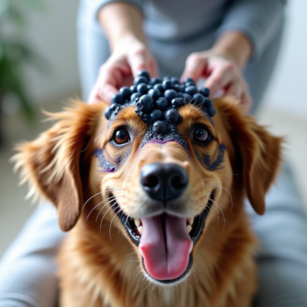 dog blueberry facial