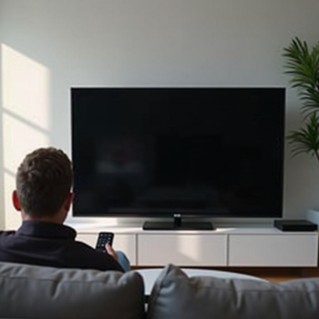 a TV TCL liga, mas não há imagem