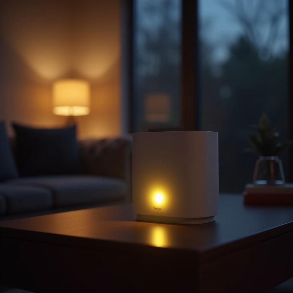 gelbes Licht von Simplisafe