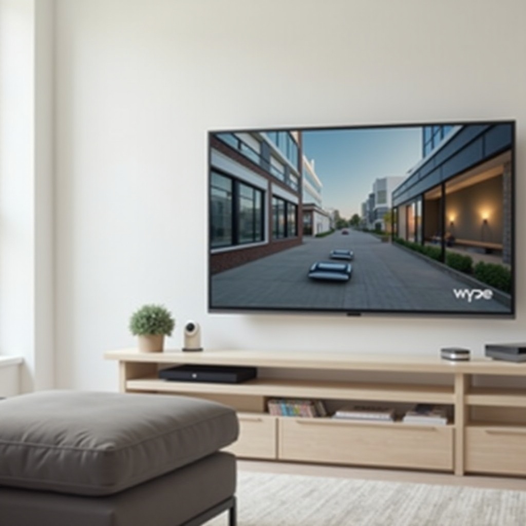 caméra Wyze à la télévision