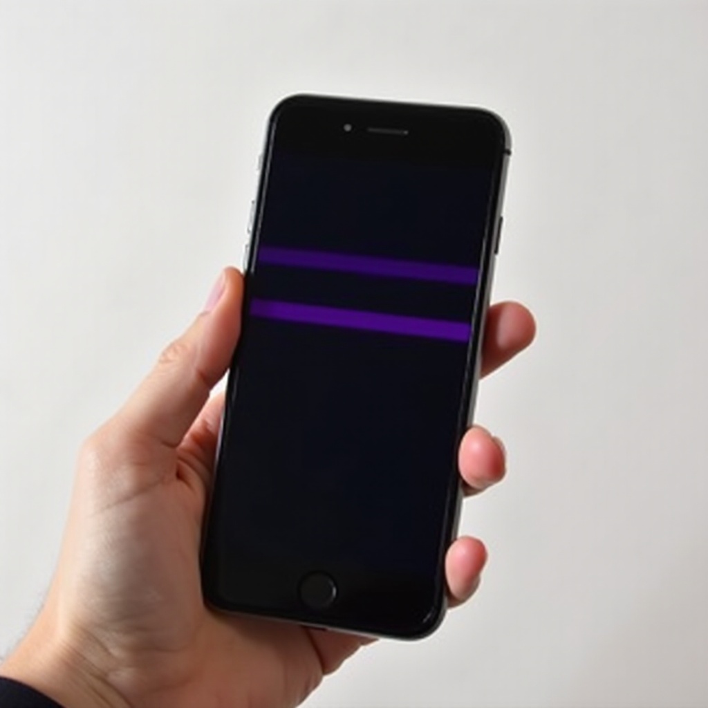 purple line on iphone