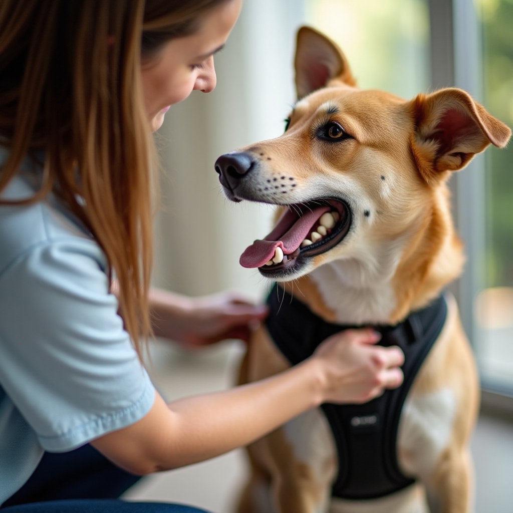 hoe je een hond een harnas omdoet