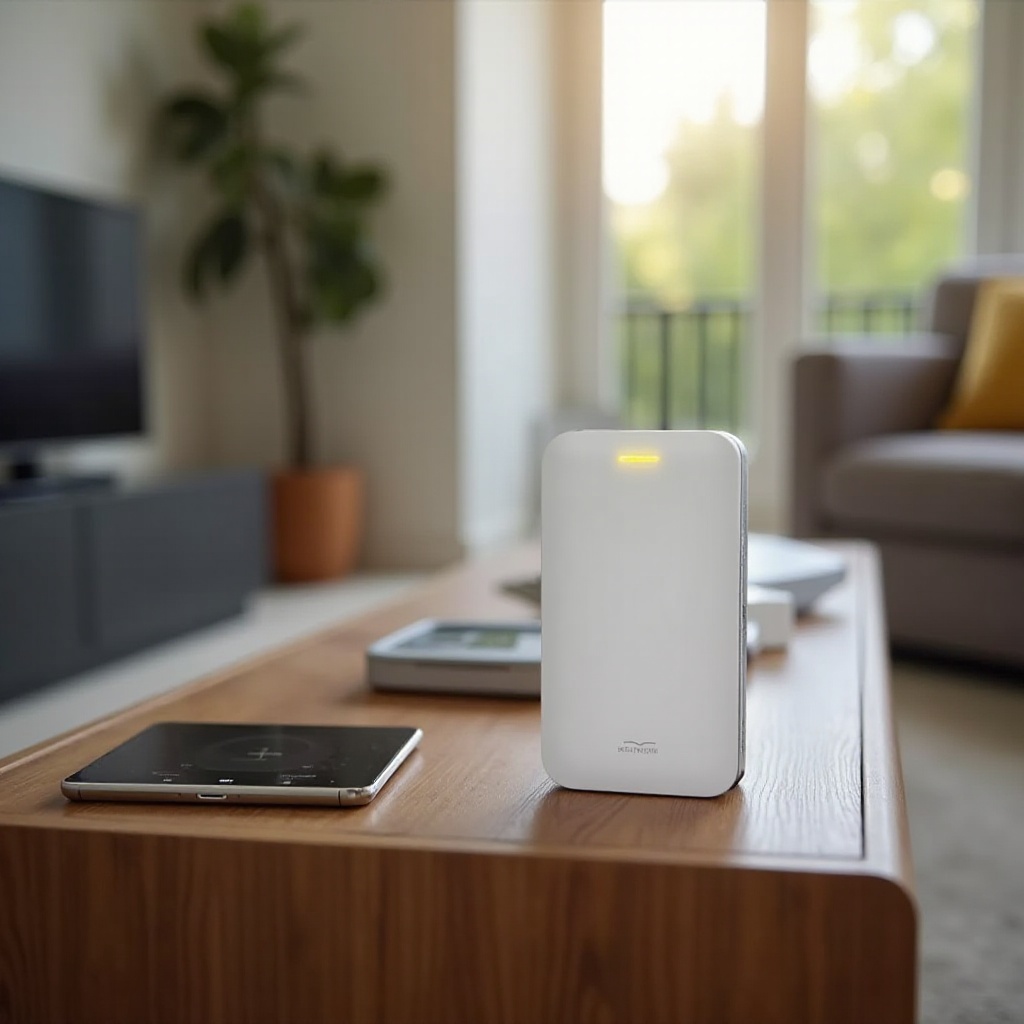 gele lamp van Simplisafe