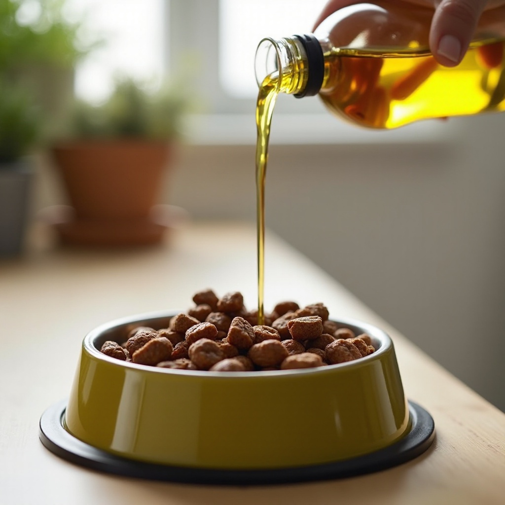 huile d'olive dans la nourriture pour chiens pour la peau qui démange