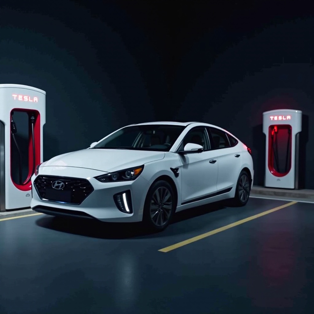 Kan de Ioniq 5 de Tesla-supercharger gebruiken?