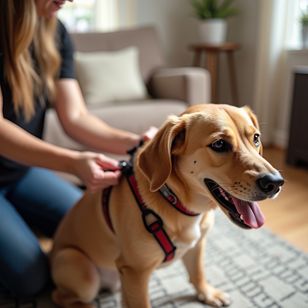 comment mettre un harnais à un chien