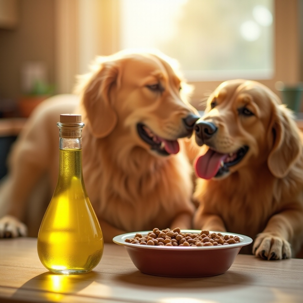 Olivenöl im Hundefutter gegen juckende Haut