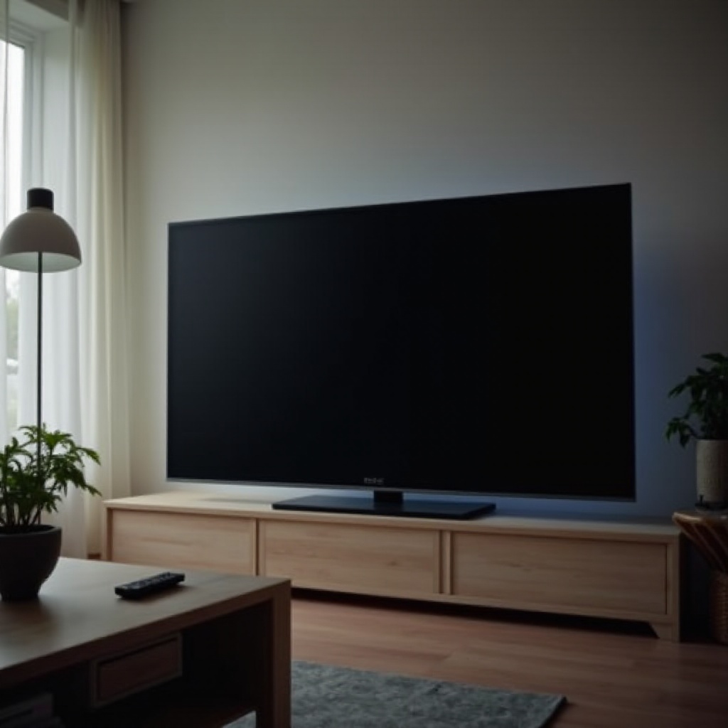 TCL-tv gaat aan maar er is geen beeld