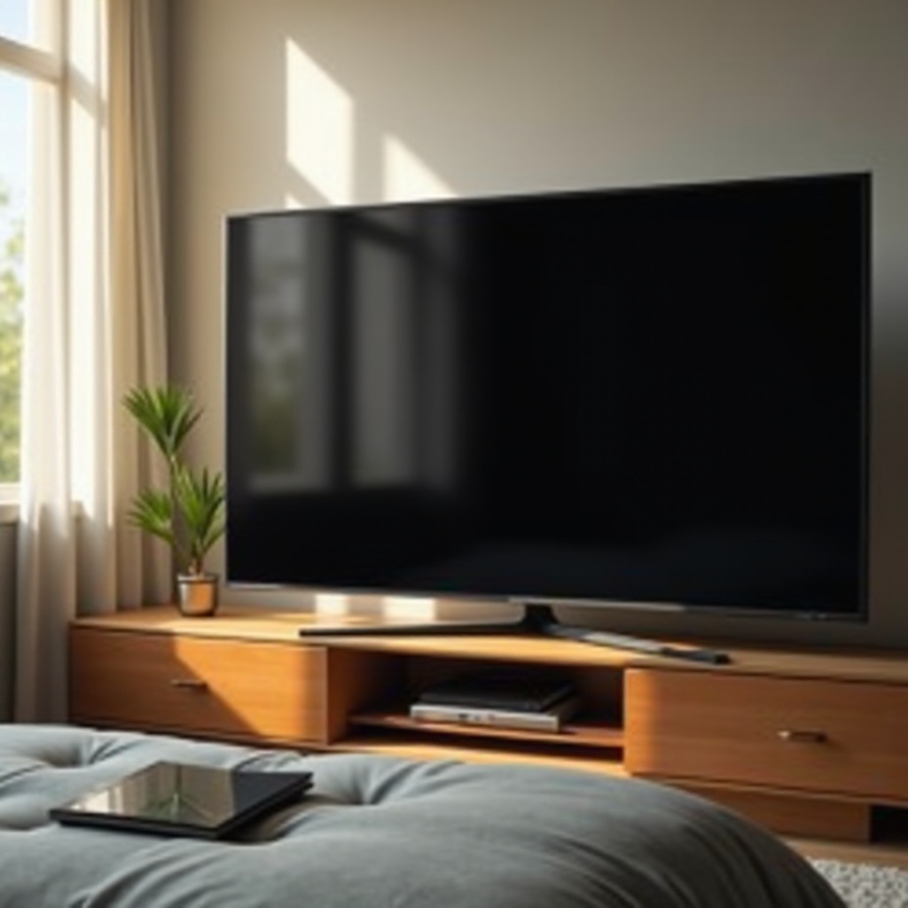 pantalla oscura de televisión Samsung