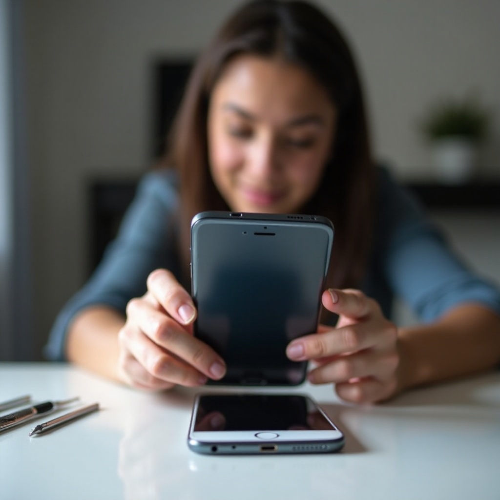 wie man den Smartphone-Bildschirm klebt