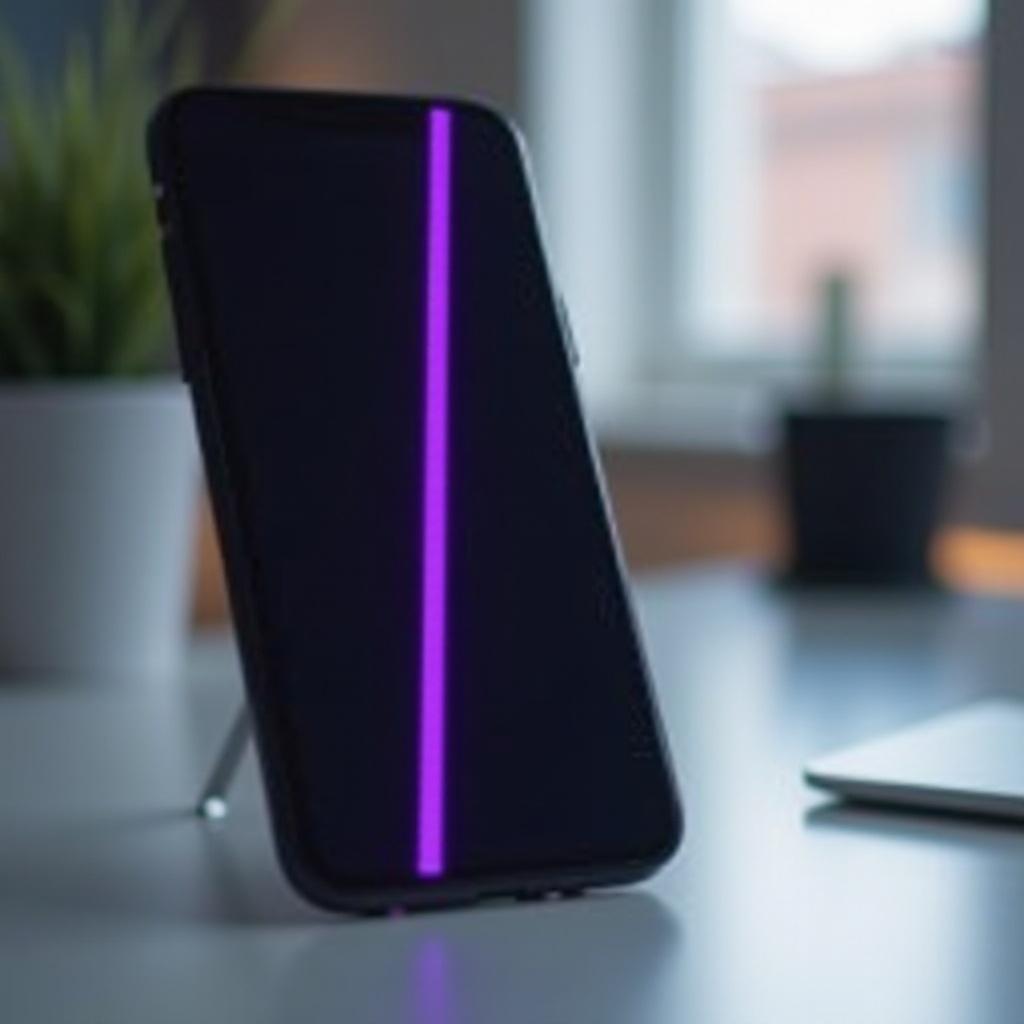 paarse lijn op de iphone