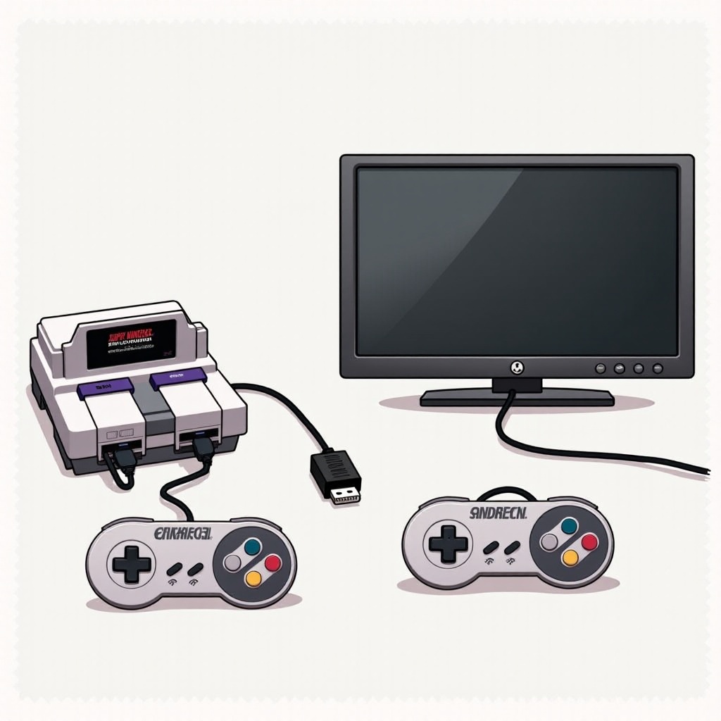 wie man eine SNES an einen modernen Fernseher anschließt