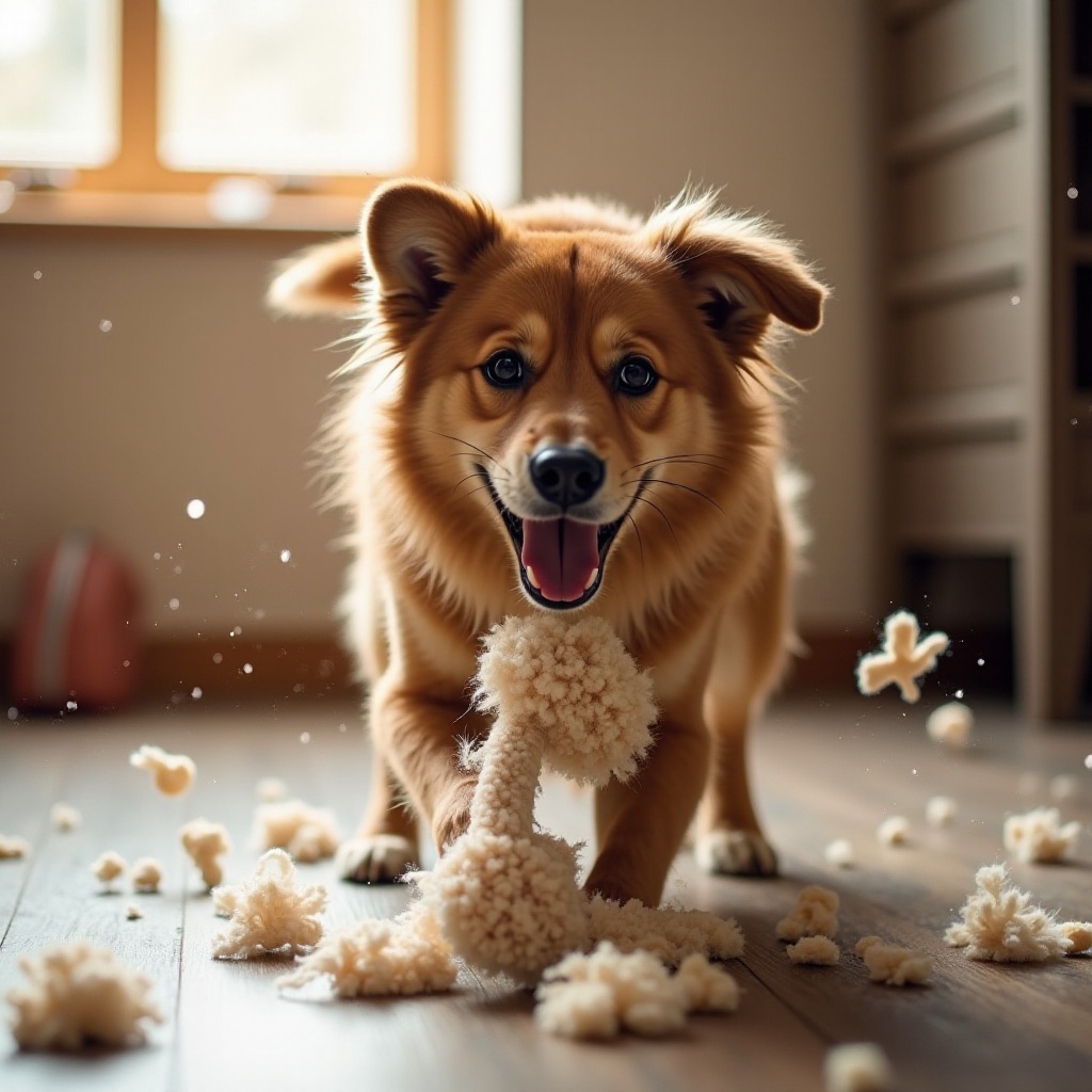 por qué a los perros les gusta sacar el relleno de los juguetes