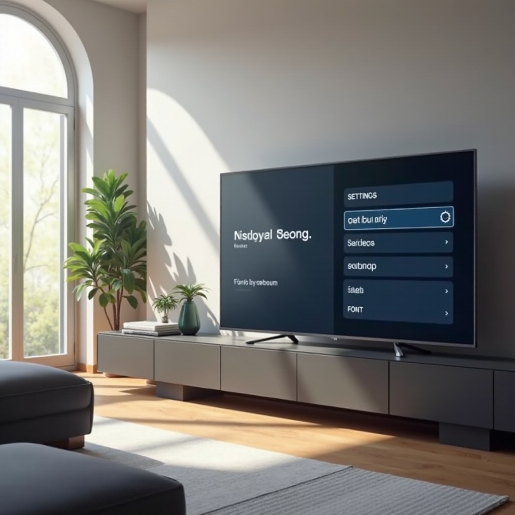 como alterar a fonte padrão na TV Samsung